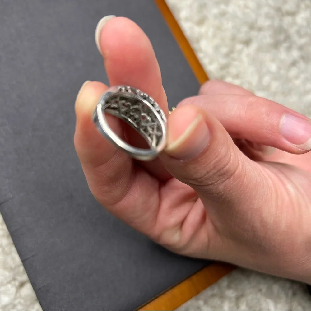 Elegant‎ Silver Ring with Gemstones